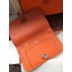 Replica Hermes Dogon Wallet In Orange Leather