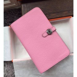 Replica Hermes Dogon Wallet In Pink Leather