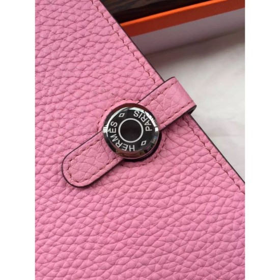 Replica Hermes Dogon Wallet In Pink Leather