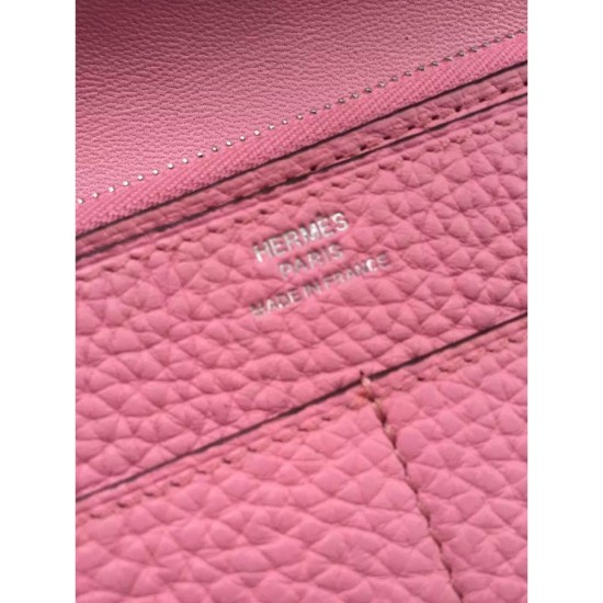 Replica Hermes Dogon Wallet In Pink Leather