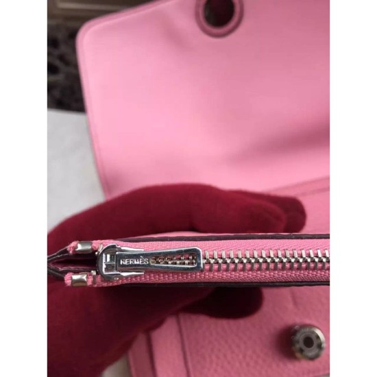 Replica Hermes Dogon Wallet In Pink Leather