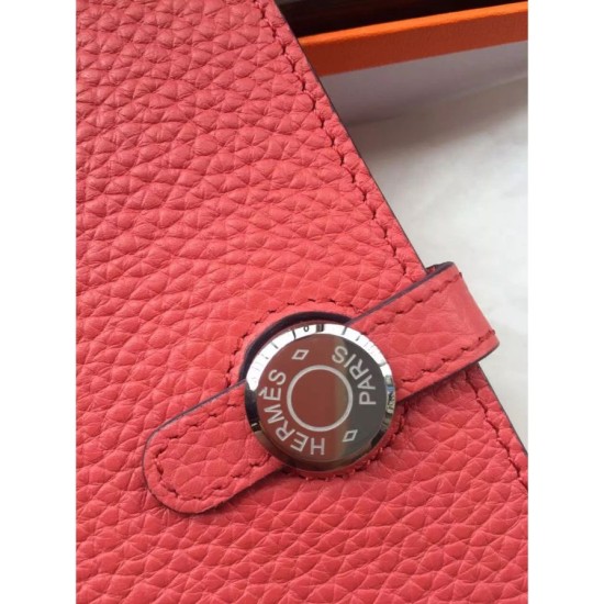 Replica Hermes Dogon Wallet In Rose Jaipur Leather