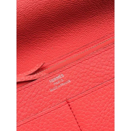 Replica Hermes Dogon Wallet In Rose Jaipur Leather