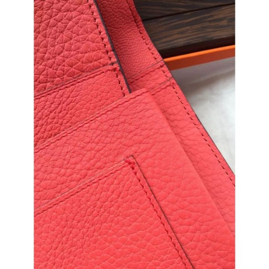 Replica Hermes Dogon Wallet In Rose Jaipur Leather