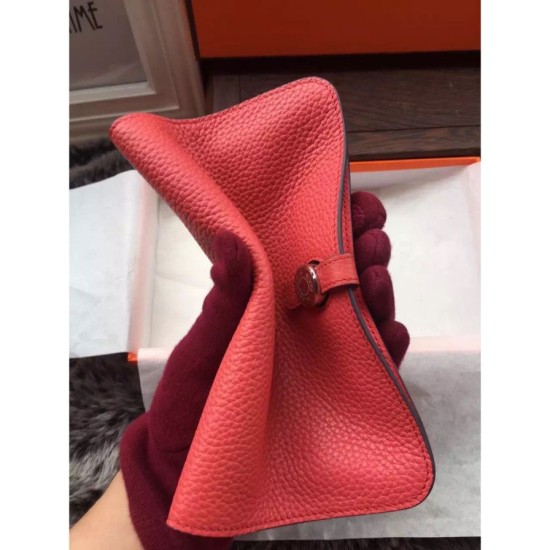 Replica Hermes Dogon Wallet In Rose Jaipur Leather