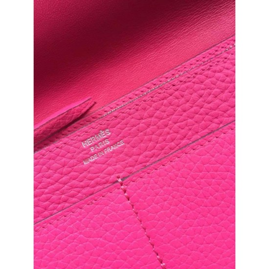 Replica Hermes Dogon Wallet In Rose Tyrien Leather