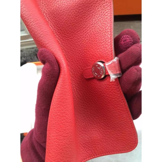 Replica Hermes Dogon Wallet In Vermillion Leather
