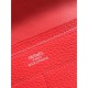 Replica Hermes Dogon Wallet In Vermillion Leather