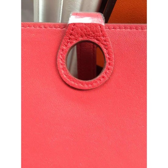 Replica Hermes Dogon Wallet In Vermillion Leather