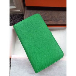 Fake Hermes Dogon Wallet In Vert Leather Replica