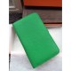 Fake Hermes Dogon Wallet In Vert Leather Replica