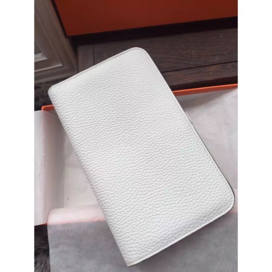 Replica Hermes Dogon Wallet In White Leather