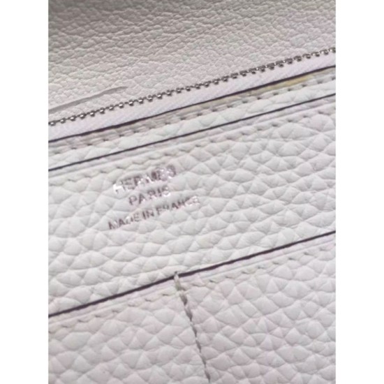 Replica Hermes Dogon Wallet In White Leather