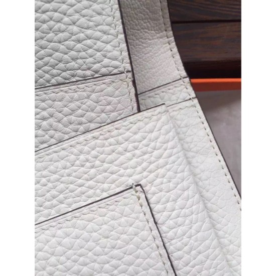 Replica Hermes Dogon Wallet In White Leather