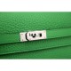 Replica Hermes Kelly Longue Wallet In Bamboo Clemence Leather
