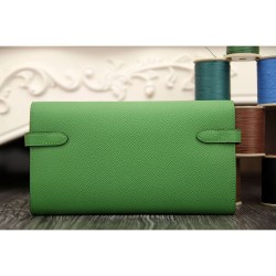 Replica Hermes Kelly Longue Wallet In Bamboo Epsom Leather