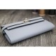 Fake Hermes Kelly Longue Wallet In Blue Lin Epsom Leather Replica