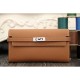 Fake Hermes Kelly Longue Wallet In Brown Epsom Leather Replica