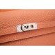 Replica Hermes Kelly Longue Wallet In Crevette Clemence Leather