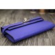Replica Hermes Kelly Longue Wallet In Electric Blue Clemence Leather
