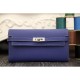 Replica Hermes Kelly Longue Wallet In Electric Blue Epsom Leather