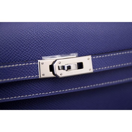 Replica Hermes Kelly Longue Wallet In Electric Blue Epsom Leather