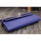 Replica Hermes Kelly Longue Wallet In Electric Blue Epsom Leather