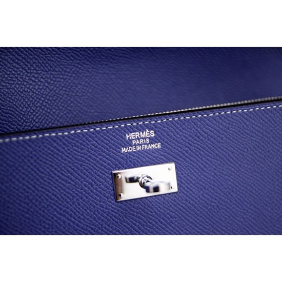 Replica Hermes Kelly Longue Wallet In Electric Blue Epsom Leather