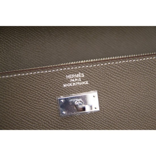 Replica Hermes Kelly Longue Wallet In Etoupe Epsom Leather