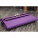 Replica Hermes Kelly Longue Wallet In Purple Epsom Leather