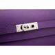 Replica Hermes Kelly Longue Wallet In Purple Epsom Leather
