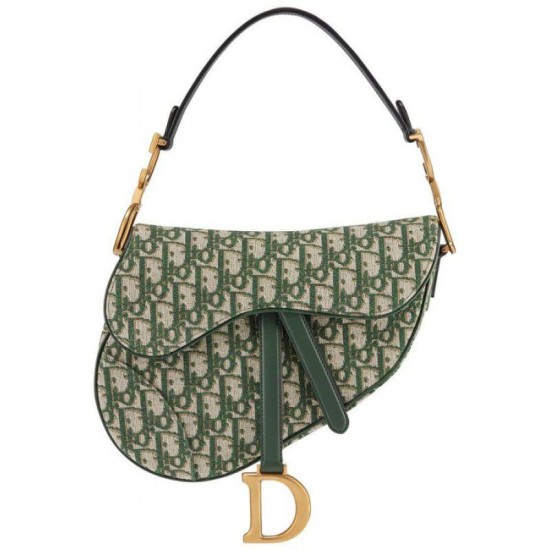 Fake Christian Dior Saddle Bag M0446 Green Replica
