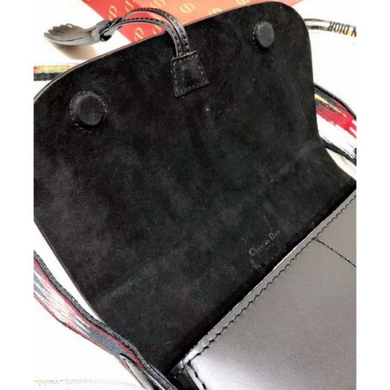 Fake Christian Dior Diorodeo flap bag M8650 Black Replica