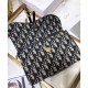 Replica Christian Dior Saddle long wallet with flap S5614 Dark Blue