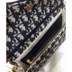 Replica Christian Dior Saddle long wallet with flap S5614 Dark Blue