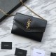 Fake YSL Saint Laurent Cassandra Bag With Monogram Slider Black Replica