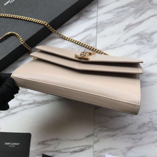 Replica YSL Saint Laurent Cassandra Bag With Monogram Slider Apricot