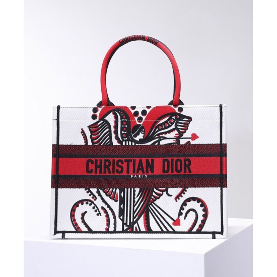 Replica Christian Dior Small Dior Book Tote Red