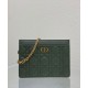 Replica Christian Dior Caro Zipped Pouch Green