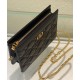 Fake Christian Dior Caro Zipped Pouch Black Replica