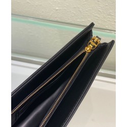 Fake Christian Dior Caro Zipped Pouch Black Replica