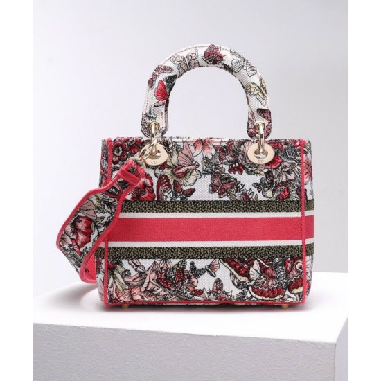 Replica Christian Dior Medium Lady D-Lite Bag Peachblow