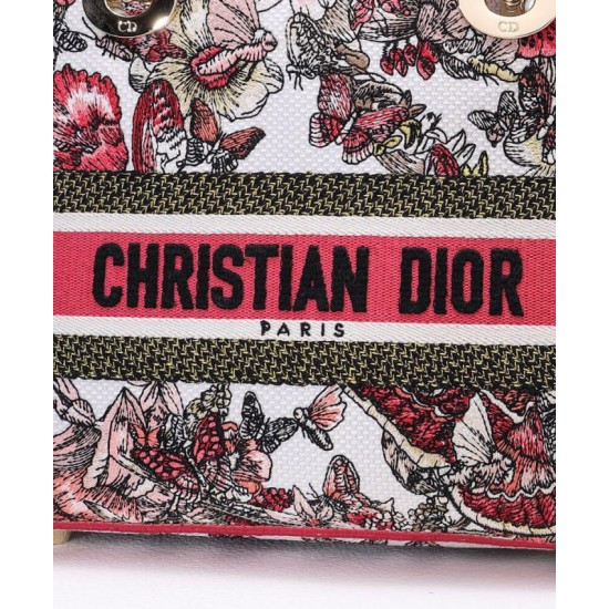 Replica Christian Dior Medium Lady D-Lite Bag Peachblow