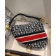 Fake Christian Dior Saddle Bag Dark Blue Replica