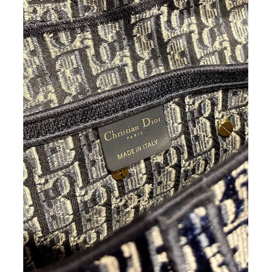 Fake Christian Dior Saddle Bag Dark Blue Replica