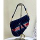 Replica Christian Dior Saddle Bag Dark Blue