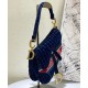 Replica Christian Dior Saddle Bag Dark Blue