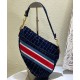 Replica Christian Dior Saddle Bag Dark Blue