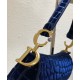 Replica Christian Dior Saddle Bag Dark Blue