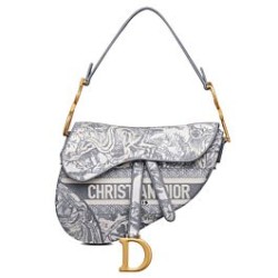 Replica Christian Dior Saddle Bag Gray